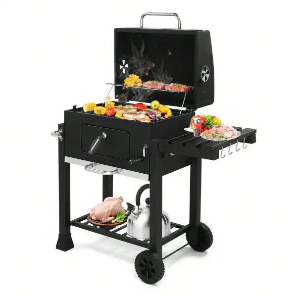 Heavy Duty 46-Inch Charcoal Grill BBQ Barbecue Smoker