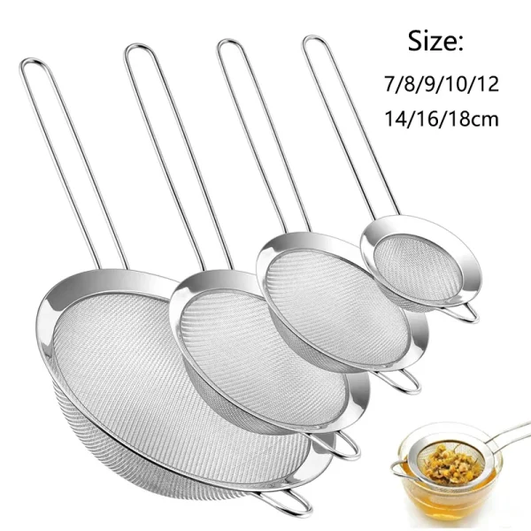 1/3/4Pcs/Set Stainless Steel Wire Fine Mesh Oil Strainer